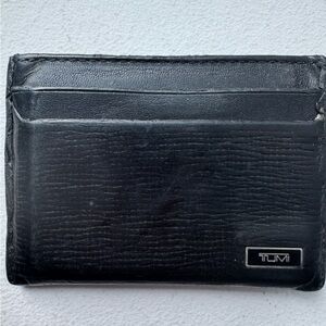 Tumi men’s cardholder black leather